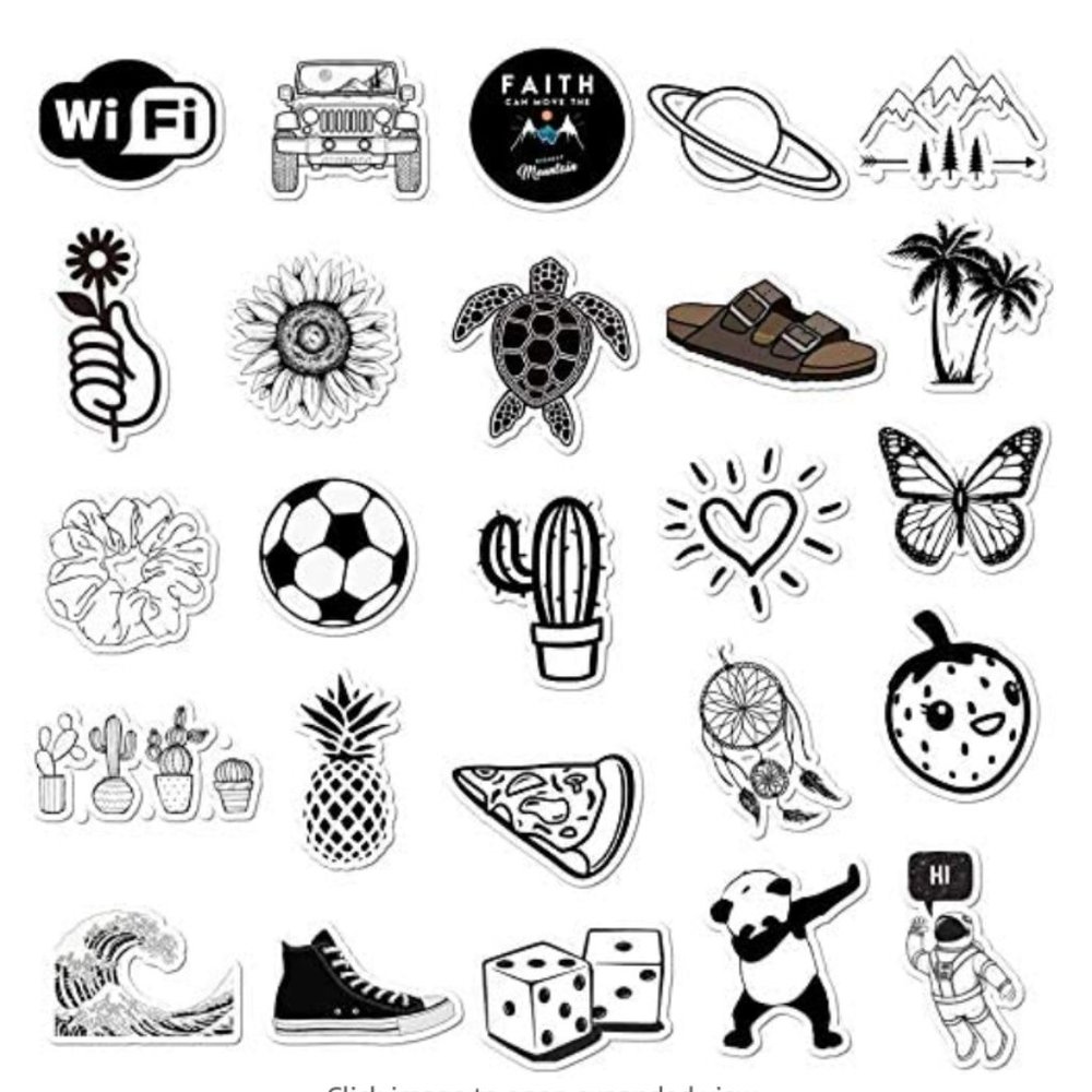 3/$30 VSCO Sticker Pack 25 Black & White